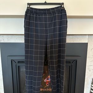 “a new day” Navy Graph Check Pants